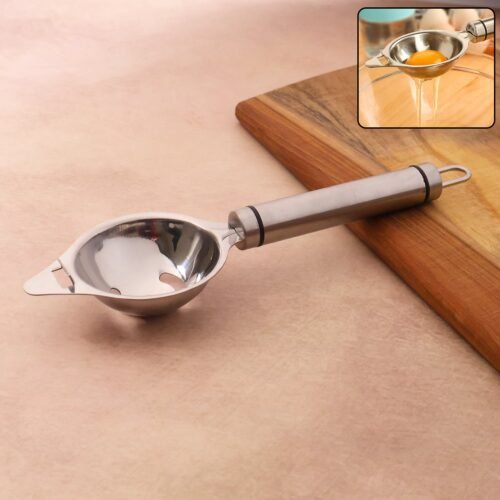 EggSeparator-WOSKU-01.jpg Premium Stainless Steel Egg Separator Tool (1 Pc)