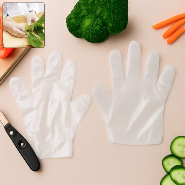Eco-Friendly Kitchen Hand Gloves, Disposable hand gloves, Free size (100 Pc)