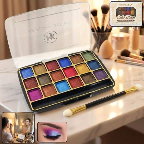 Eyeshadow-WOSKU-01.jpg Premium 18-Color Shimmer Eyeshadow Palette (12 GM / 1 Pc)