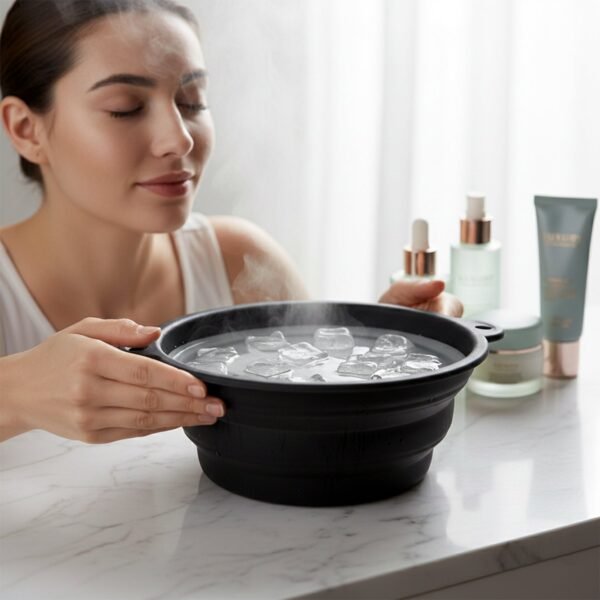 Portable Foldable Silicone Ice Bath Bowl (1 Pc)