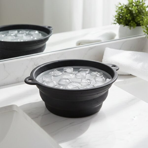 Portable Foldable Silicone Ice Bath Bowl (1 Pc)