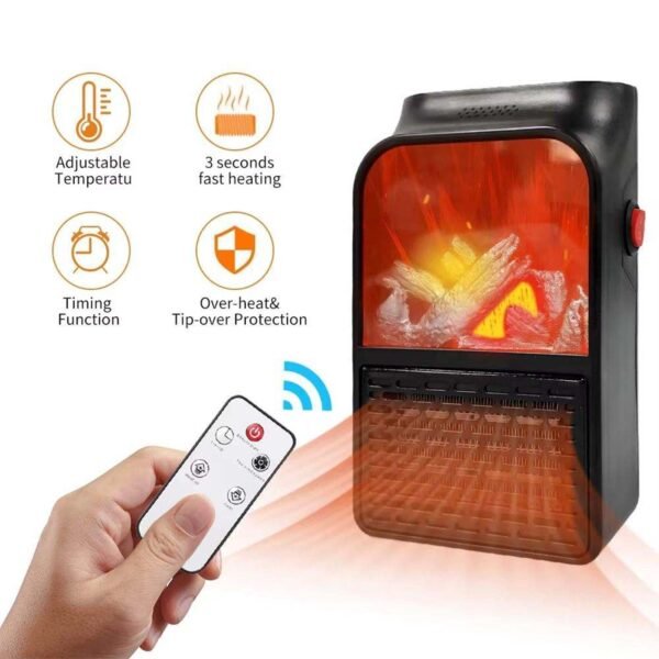 FlameHeater-05.jpg Portable Electric Fireplace lamp LED Flame Heater (1000w / 1 Pc)