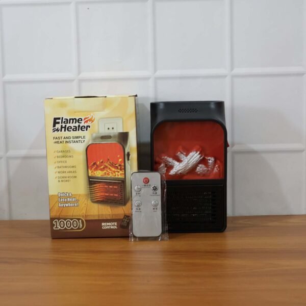 FlameHeater-live.jpg Portable Electric Fireplace lamp LED Flame Heater (1000w / 1 Pc)