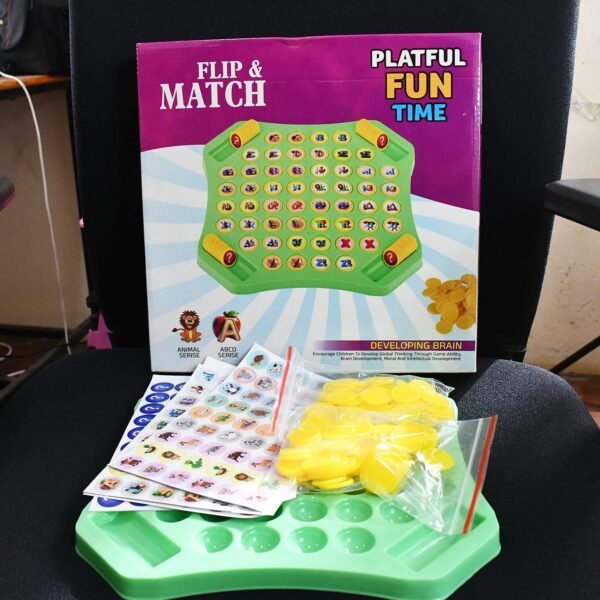 FlipandMatch-liveimage.jpg Flip & Match Educational Puzzle Game Toy (1 Set)