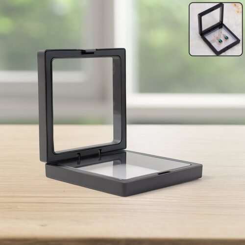 Floating-Frame-Display-01_0c0925c2-98d6-43ea-94f5-775d4f1eab3f.jpg Transparent Jewellery Display Box (9x9 cm / 1 Pc / Mix Color)