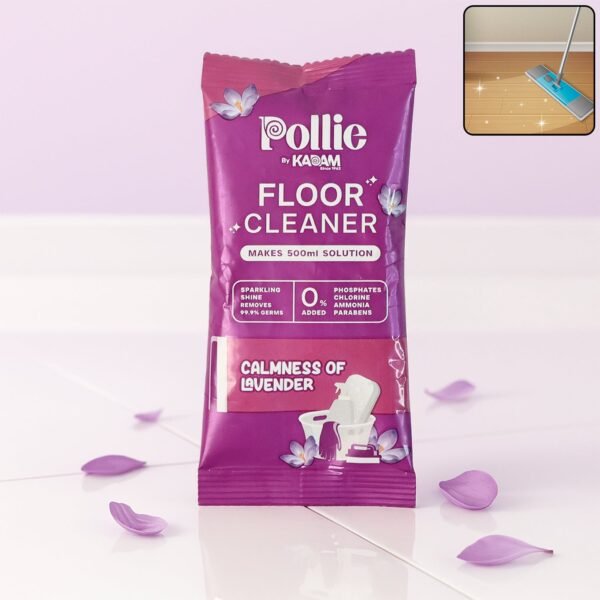 Floor-Cleaner-01.jpg Pollic Kadam Concentrated Floor Cleaner Sachet – Lavender Fragrance (50 Gm)