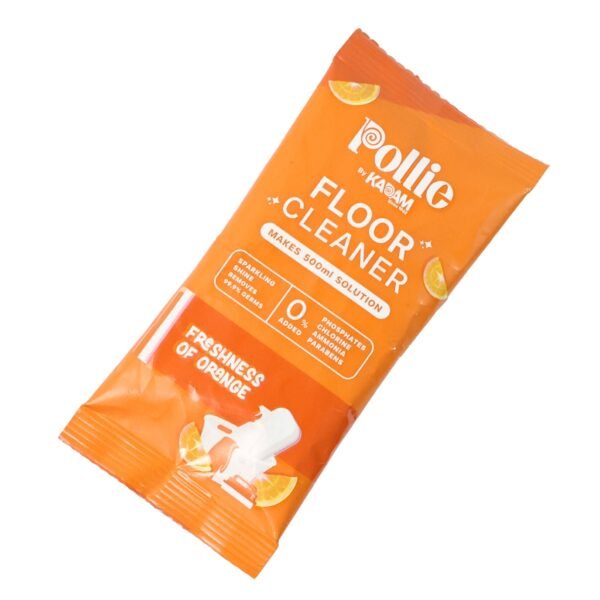 FloorCleaner-04.jpg Pollic Kadam Concentrated Floor Cleaner Sachet – Orange Fresh Fragrance (50 Gm)