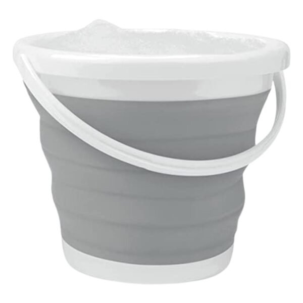 FoldingBucket-04.jpg Collapsible Folding Bucket for Cleaning, Car Wash & Travel (1 Pc / 23x16 Cm)