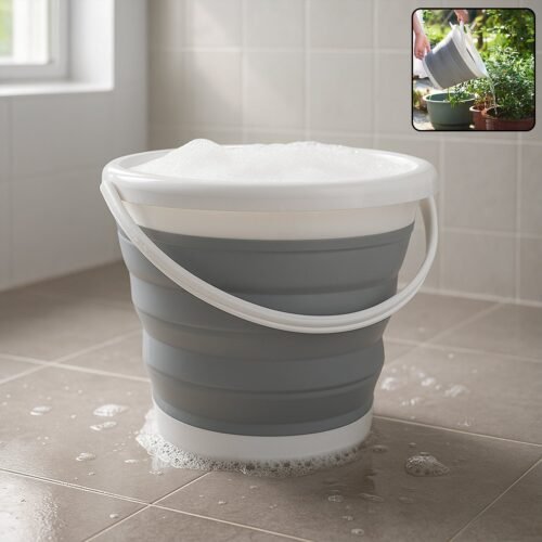 Collapsible Folding Bucket for Cleaning, Car Wash & Travel (1 Pc / 23x16 Cm)