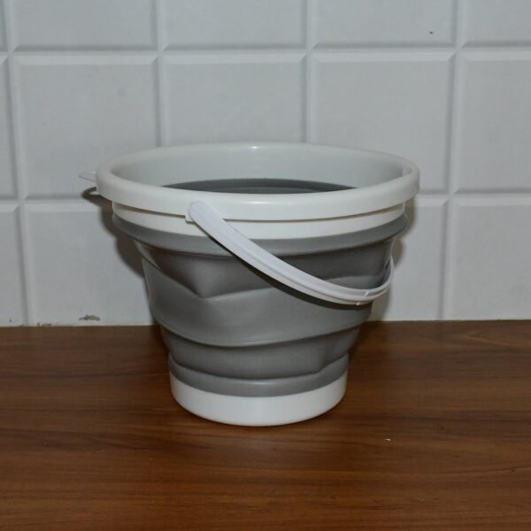 FoldingBucket-live.jpg Collapsible Folding Bucket for Cleaning, Car Wash & Travel (1 Pc / 23x16 Cm)