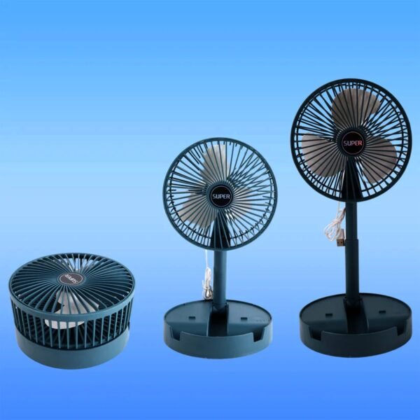 Sensor Foldable Mini Desk Fan with Adjustable Height and Angle (1 Pc)