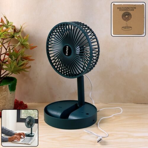 FoldingDesktopFan-WOSKU-01.jpg Sensor Foldable Mini Desk Fan with Adjustable Height and Angle (1 Pc)