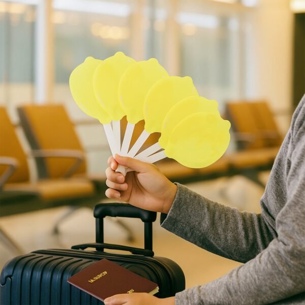 FoldingFan-05.jpg Lemon-Shape Hand Fan - (1 Pc)