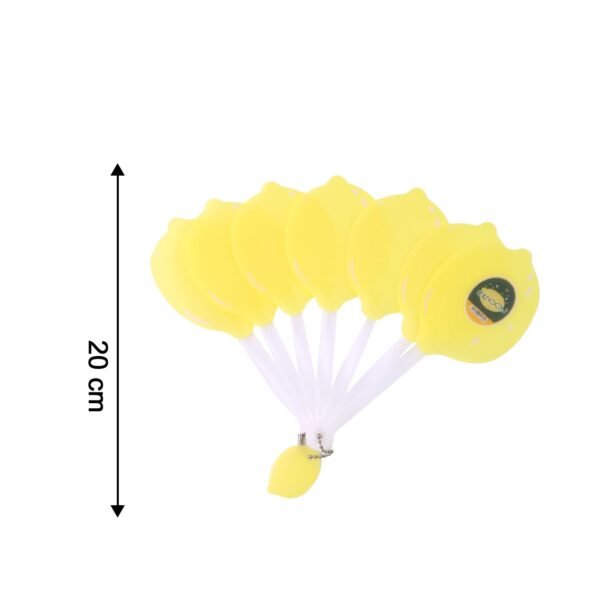 FoldingFan-size.jpg Lemon-Shape Hand Fan - (1 Pc)