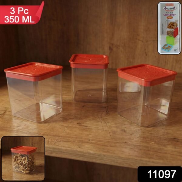 FoodContainer-WSKU-01.jpg 3 Piece Airtight Food Storage Container Set (1 Set / 350 ML)