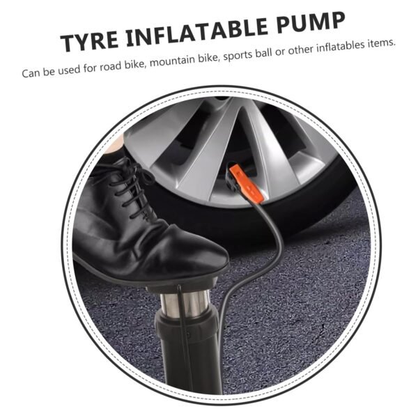 FootPump-06.jpg Portable High Pressure Foot Air Pump with Needle (1 Pc)