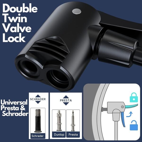 FootPump-08.jpg Portable High Pressure Foot Air Pump with Needle (1 Pc)