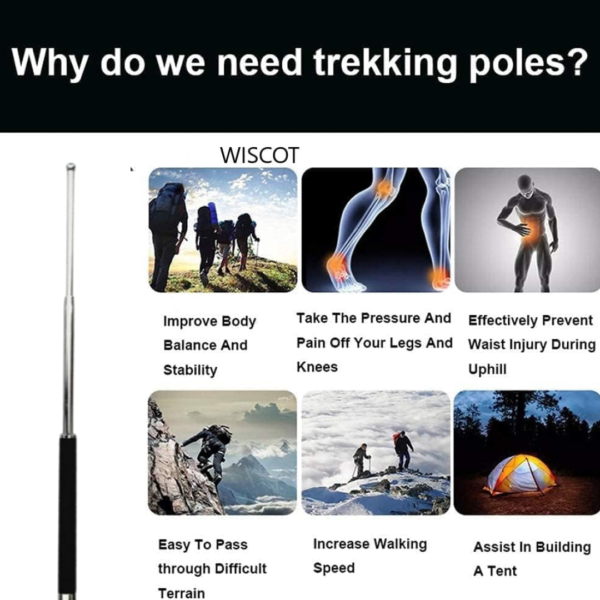 Multi-Function Collapsible Self Defense Stick Extended