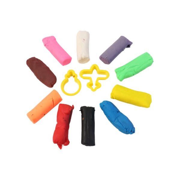 Frisky Dough Modelling Clay Set – 12 Multicolor Dough Sticks with Shape Cutters