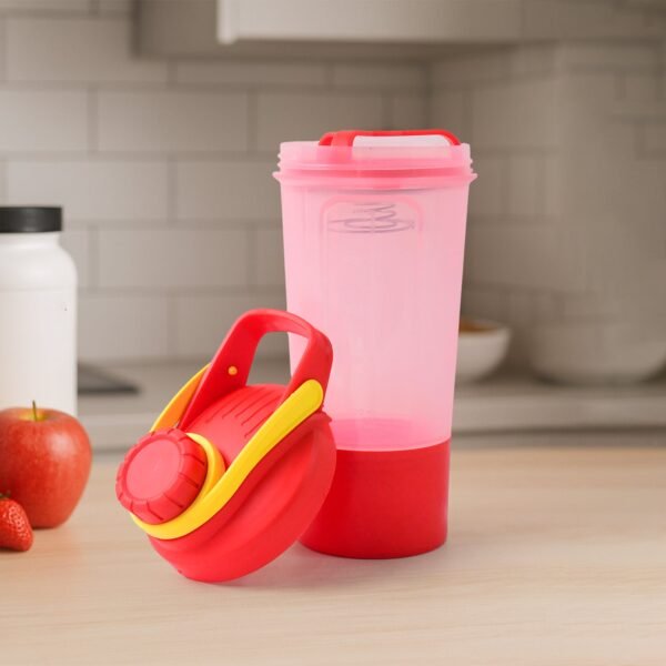 GYM-shaker-bottle-02.jpg Supermom Plastic Premium Booster Gym Shaker Bottle with Mixing Ball (550ml / 1 Pc)