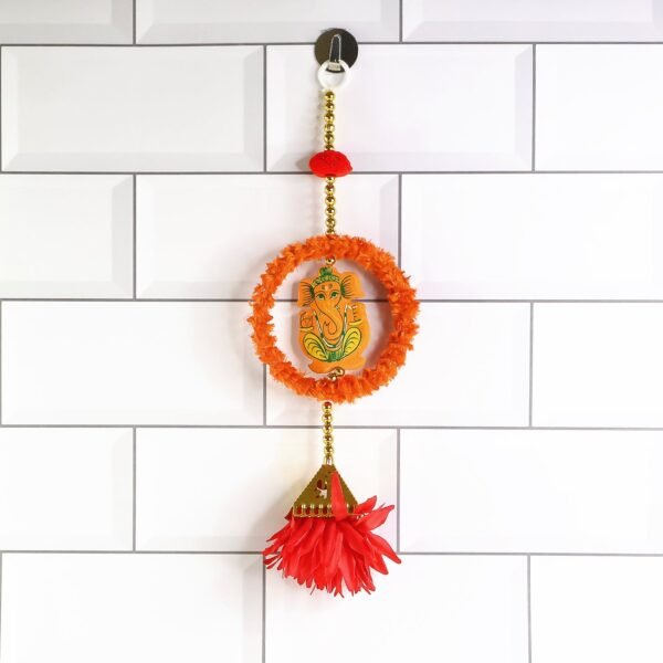 Ganesh-Wall-Hanging-Toran-01.jpg Decorative Hanging with Lord Ganesha Design - (1 Pc)