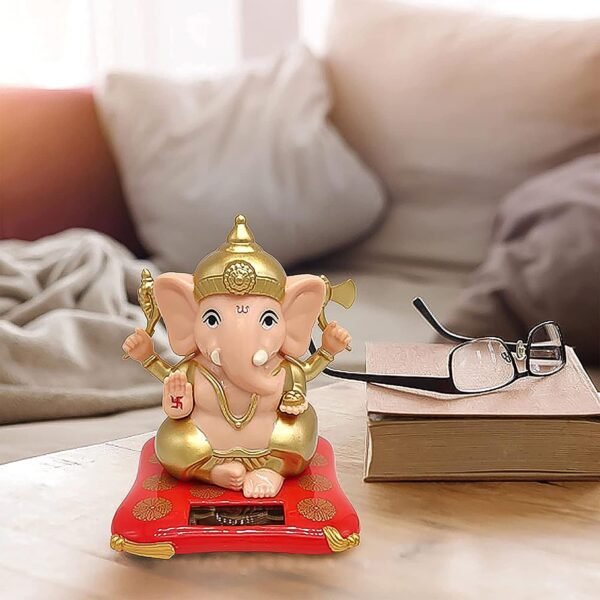 Solar-Powered Dancing Ganesha Idol – Decorative Lord Ganpati Showpiece with Movement
