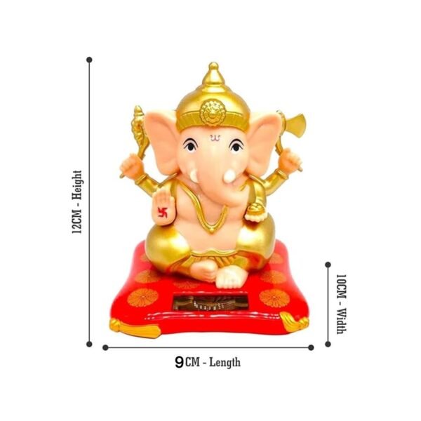 Solar-Powered Dancing Ganesha Idol – Decorative Lord Ganpati Showpiece with Movement
