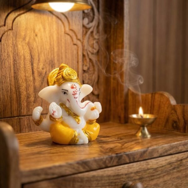 Ganpatiji-03.jpg Divine Lord Ganesha Decorative Idol (1 Pc)
