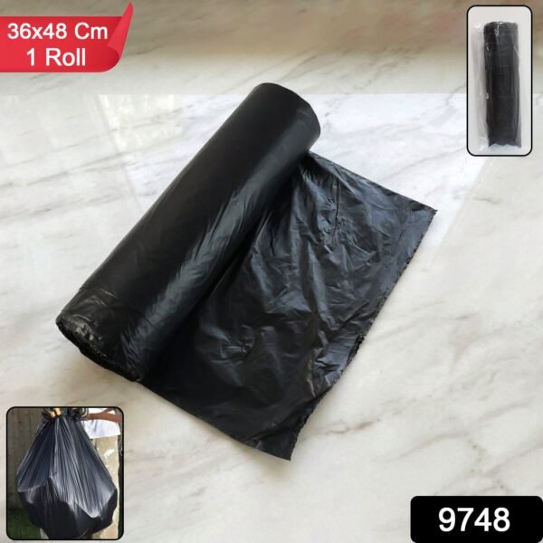 GarbageBag-WSKU-01.jpg Heavy-Duty Black Garbage Bag Roll for Home & Commercial Waste Disposal (1 Roll)