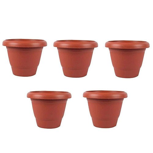 GardenPlanterPotGamla03.jpg Garden Heavy Plastic Planter Pot / Gamla (Brown, Pack of 1)
