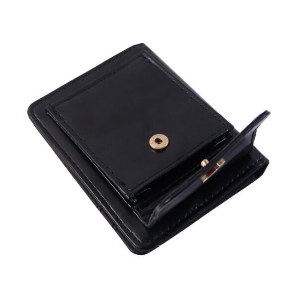 Compact Snap Button Card Holder Wallet (1 Pc)