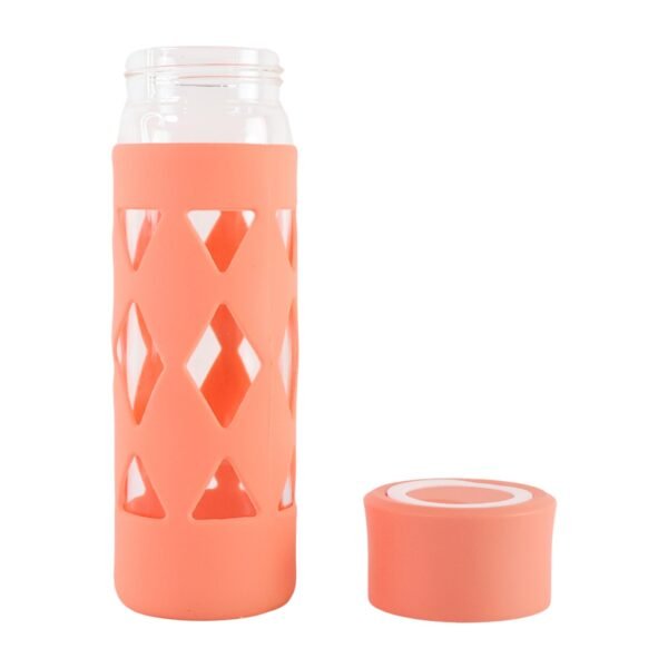 Glass Water Bottle with Protective Sleeve - (1 Pc / 480 ML)