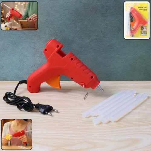 Glue-Gun-01_7fec2438-244f-4ad5-9e27-befc80895a79.jpg Premium 20W Hot Melt Glue Gun with 6 Transparent Glue Sticks Set