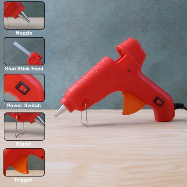 Glue-Gun-06_dfb0fdc9-2a55-477b-99fb-2f92c3086e84.jpg Premium 20W Hot Melt Glue Gun with 6 Transparent Glue Sticks Set