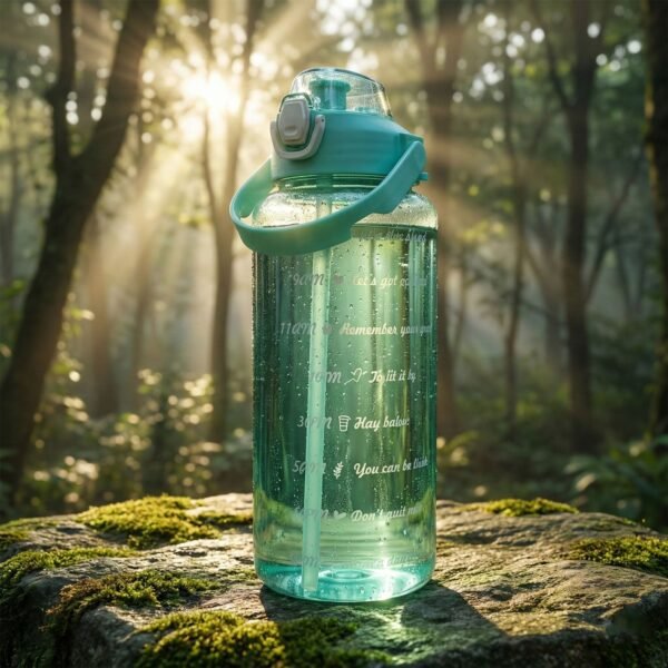 GreenBottle-02.jpg 2 Litre Large Capacity Leakproof Sports Water Bottle (1 Pc)