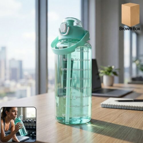 GreenBottle-WOSKU-01.jpg 2 Litre Large Capacity Leakproof Sports Water Bottle (1 Pc)
