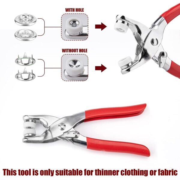 Grommet-Setting-Tool-04.jpg Heavy Duty Snap Button Fastener Plier Tool Kit (1 Set)