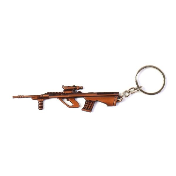 Metal Gun Shape Keychain (1 Pc)