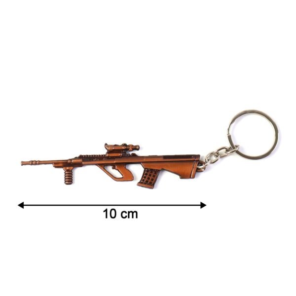 Metal Gun Shape Keychain (1 Pc)