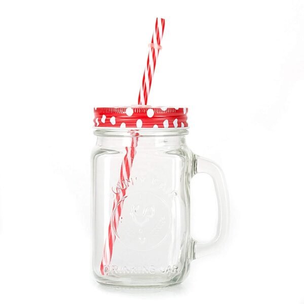 HTB1eiQqX7Y2gK0jSZFgq6A5OFXaf.jpg Drinking Cup / Glass / Mug Mason Jar with Handle & Straw