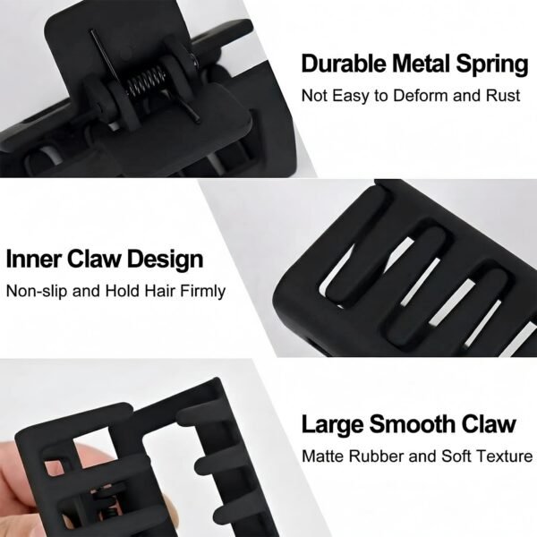 Premium Matte Finish Strong Hold Hair Claw Clip (1 Pc)