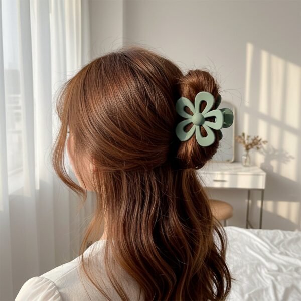 Flower Shaped Hair Claw Clip – 1 Pc