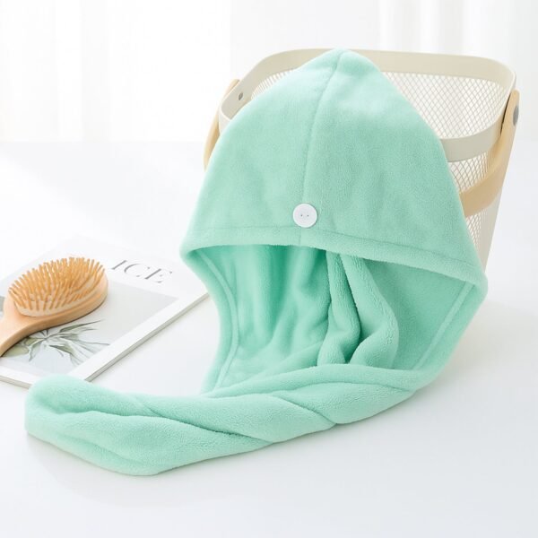 Hair-Towel-Wrap-05.jpg Premium Soft Microfiber Hair Drying Towel Wrap with Button Lock (1 Pc)