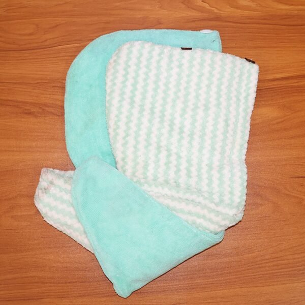 Hair-Towel-Wrap-08.jpg Premium Soft Microfiber Hair Drying Towel Wrap with Button Lock (1 Pc)