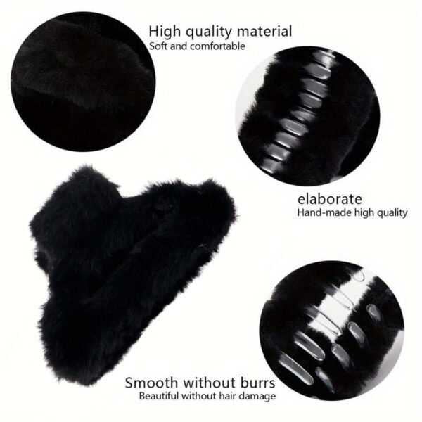 Big-Size Soft Faux Fur Hair Claw Clips (1 Pc)