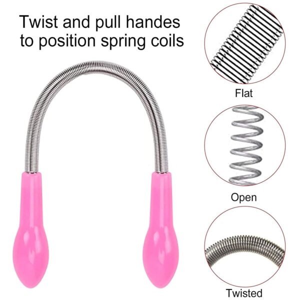 HairRemover-05_6e44f9ba-3bdb-499d-8498-4e4c67acc224.jpg Facial Hair Remover Set Spring Epilator Hair Removal Springs Eyebrow Razors (1 Pc)