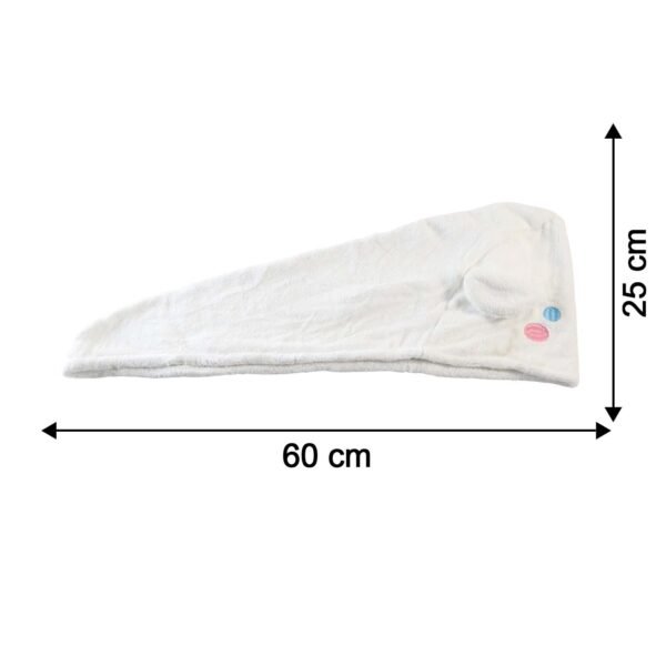 HairWrapperTowel-size.jpg Cute Cartoon Hooded Hair Drying Towel Cap (1 Pc)