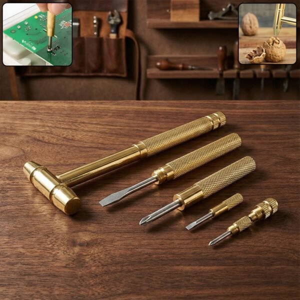 Multi Purpose 5-in-1 Small Hammer Tool with Interchangeable Screwdriver
