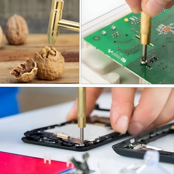 Multi Purpose 5-in-1 Small Hammer Tool with Interchangeable Screwdriver