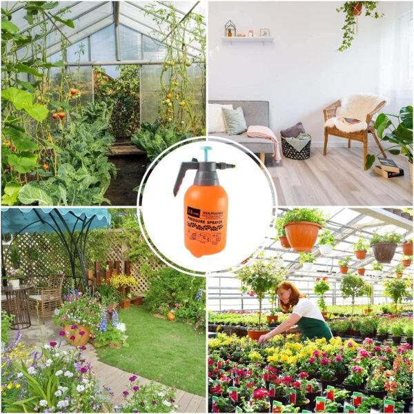 Handheld-Pressure-Sprayer-04.jpg Water Sprayer Hand-held Pump Pressure Garden Sprayer - 2 L (Mix Color)